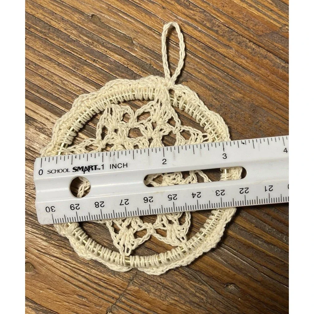 crocheted snowflakes Ornaments Pair